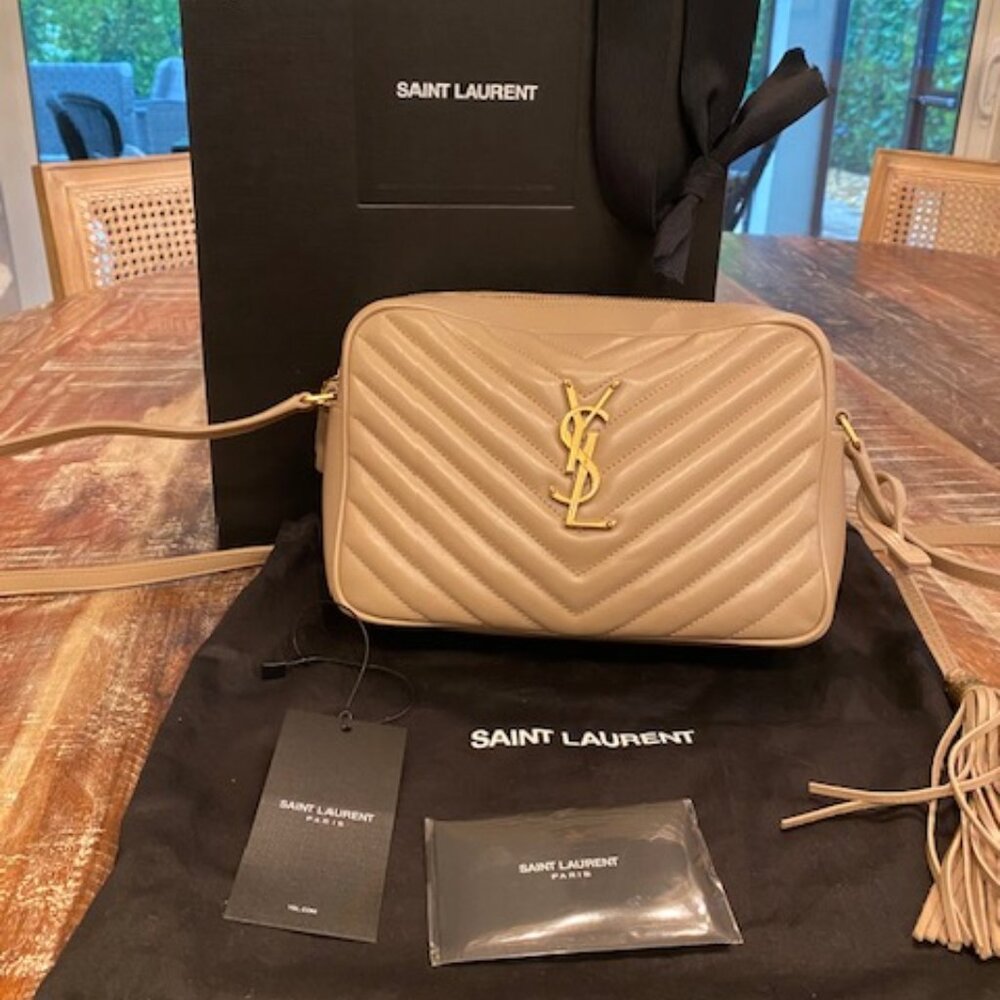 Yves Saint Laurent Beige Lou Camera Crossbody Bag